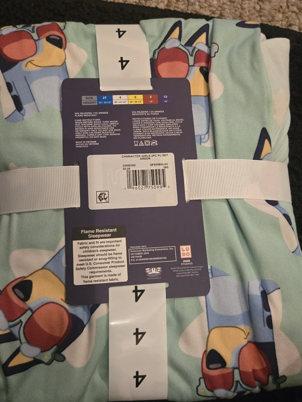 Girls Bluey Pajama Set